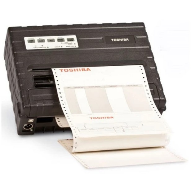 MD-480I-MS12-QM-R 18221168728 - Imprimante mobile matricielle 8" Toshiba MD-480I, interfaces RS-232C, USB, Bluetooth, fiable pour impression de reçu/bon de livraison.